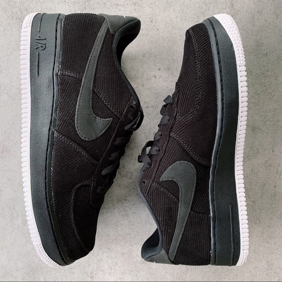 Nike Corduroy Air Force 1 Black AF1 - Picture 3 of 6